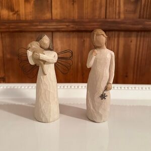 WILLOW TREE “REMEMBER” and WILLOW TREE “ANGEL OF FRIENDSHIP,” SET OF TWO
